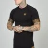 SikSilk Elastic Cuffed- T-Shirt Print - Black 2 SikSilk Elastic Cuffed- T-Shirt Print - Black -Herenkledingwinkel 089fee006b114f4897daa0843c1f053b