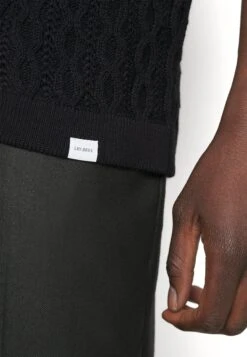 Les Deux Garrett Knitted Shirt - Vest - Black -Herenkledingwinkel 122010e3550c468d8f689dc7ef8244a6