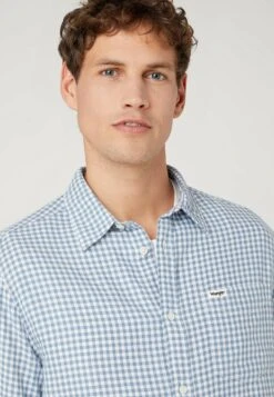 Wrangler 1 Pocket - Overhemd - Captains Blue -Herenkledingwinkel 18dcadf409ef4e9da08be89ae42cf0bd