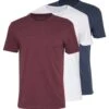 Pier One 3 Pack - T-Shirt Basic - Mottled Bordeaux/White/Blue -Herenkledingwinkel 1a1b68220b7042e3b86fe00c310634af