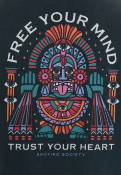 Kaotiko Washed Free Your Mind Unisex - T-Shirt Print - Navy -Herenkledingwinkel 203f256e6d6844b780dea5fef6c87b05