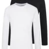 Pier One 2 Pack - Longsleeve - White/Black -Herenkledingwinkel 30d4861e0df5455eb344f1808167da2c