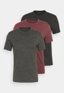 Pier One 3 Pack - T-Shirt Basic - Black/Mottled Dark Grey/Bordeaux 16 Pier One 3 Pack - T-Shirt Basic - Black/Mottled Dark Grey/Bordeaux -Herenkledingwinkel 3a3d359b577841e6a576172d8b53126f
