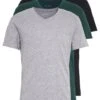 Pier One 3 Pack- T-Shirt Basic - Black, Grey, Green -Herenkledingwinkel 52134d96565747c2b7ae7569c6f97bb0