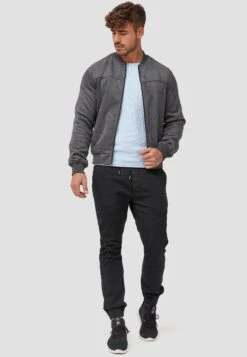 Indicode Jeans Imitatieleren Jas - Raven -Herenkledingwinkel 528a50193fe245f486409de6942efaed