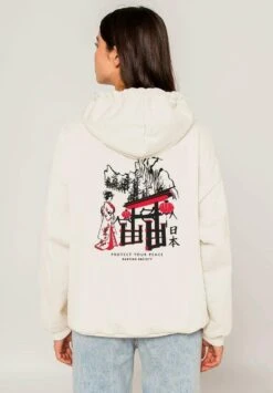 Kaotiko Geisha - Hoodie - Ivory -Herenkledingwinkel 52e3e7b0f57042f4a87d76f388b291b4