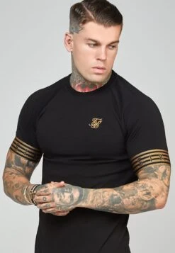 SikSilk Elastic Cuffed- T-Shirt Print - Black -Herenkledingwinkel 5f093d4ac0534cb889a13fb901fc3871