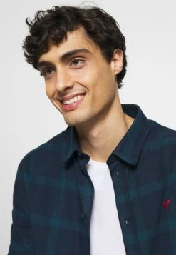 Pier One Overhemd - Dark Blue/Teal -Herenkledingwinkel 60ff006a248a4e558dbde6647cd82b01