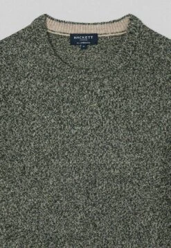 Hackett London Lw Mouline Crew - Trui - Green Taupe -Herenkledingwinkel 7e8b2d2420044ca98af2f6d9cf952c48