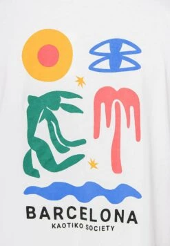 Kaotiko Barcelone - T-Shirt Print - Weiß -Herenkledingwinkel 929f1f67e081449da39410d5b0e87a5e