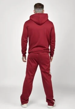 SikSilk Hoodie With Gothic Side Tape - Longsleeve - Burgundy -Herenkledingwinkel 97584bc4d4dc4f0c99be0f736787bef1