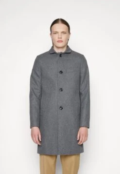 J.Lindeberg Holger Melton Coat - Mantel - Mid Grey Melange -Herenkledingwinkel 9bb99e16bb3b4a17b0fea1fa885a0bde