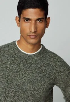 Hackett London Lw Mouline Crew - Trui - Green Taupe -Herenkledingwinkel 9e07941b645c48e786c6888cfdd2f4a6