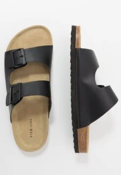 Pier One Unisex - Pantoffels - Black -Herenkledingwinkel a98de5f417bd4f57b176937b18a12ab7