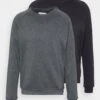 Pier One 2 Pack - Sweater - Black/Mottled Dark Grey -Herenkledingwinkel aac32521ee404b7f82fed2b996d01930