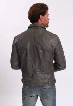 Lee Cooper Leather Jacket With Collar Shirt - 2 Split Side Pockets - - Leren Jas - Vintage Grey 7 Lee Cooper Leather Jacket With Collar Shirt - 2 Split Side Pockets - - Leren Jas - Vintage Grey -Herenkledingwinkel ad1ace4cf7614eb5a31f40550c68fbb5