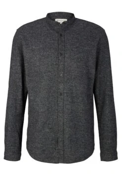 TOM TAILOR Denim Overhemd - Black/Off White Structure -Herenkledingwinkel aeb0645ece144cfdb3b5d1f8e88c249f