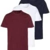 Pier One 3 Pack - T-Shirt Basic - White/Dark Blue/Red -Herenkledingwinkel b22996cf8ea74e22b29cab897962d0ba