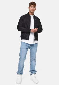 Indicode Jeans Captain - Leren Jas - Black -Herenkledingwinkel b614d02d82bb40cb9447fe5872670fac