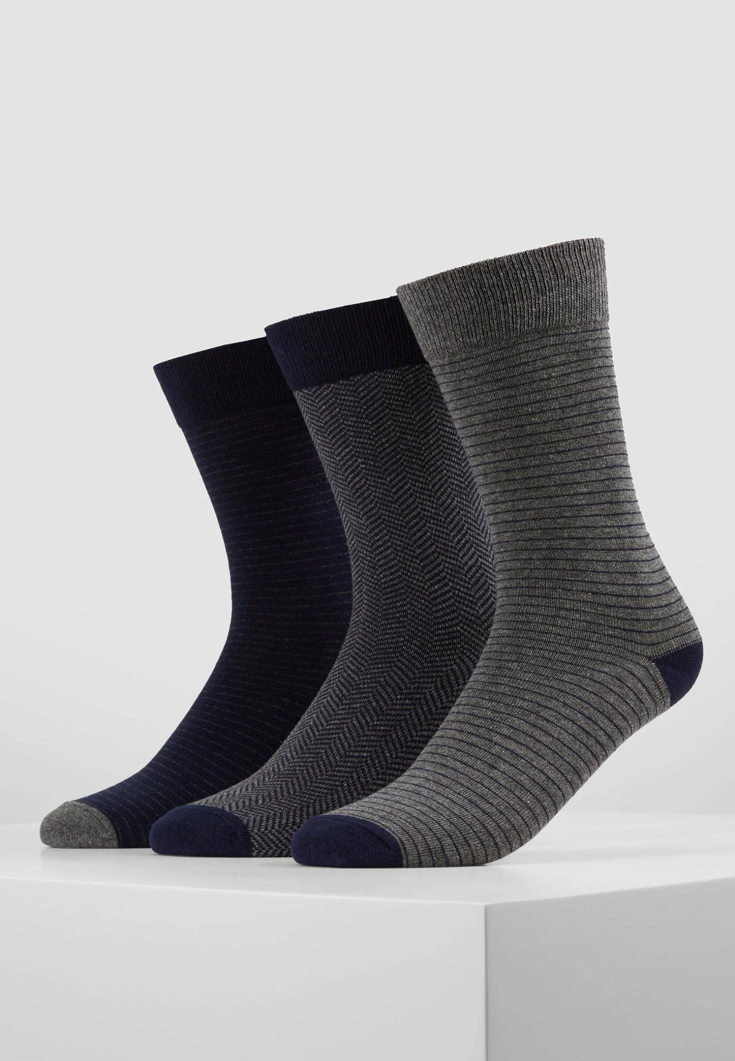 Pier One 5 Pack - Sokken - Dark Blue/Mottled Grey 4 Pier One 5 Pack - Sokken - Dark Blue/Mottled Grey - Afbeelding 2