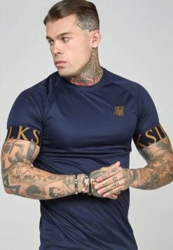 SikSilk Short Sleeve Dynamic Tech - T-Shirt Print - Navy -Herenkledingwinkel bf4d6c707f8142e79e13ed2b6a1aefdf