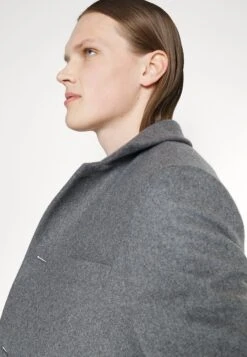 J.Lindeberg Holger Melton Coat - Mantel - Mid Grey Melange -Herenkledingwinkel c574d86a60724a93a69f550f2ef823aa