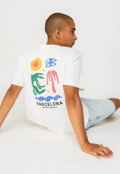 Kaotiko Barcelone - T-Shirt Print - Weiß -Herenkledingwinkel d44350842fb64884b03a612e5004b6de