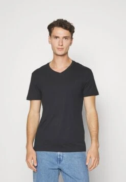 Pier One V Neck Bird Tonal 3 Pack - T-Shirt Basic - Light Brown/White/Dark Blue -Herenkledingwinkel e08d0778ecd941aa94fa4e322df34f7c