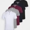Pier One 5 Pack - Poloshirt - Black/White/Bordeaux/Navy/Gray Marl -Herenkledingwinkel e7f3b5380f9d45399476922a034db884