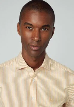 Hackett London Essential Bengal Stripe - Overhemd - White Yelow -Herenkledingwinkel ed14b279dd1a4297998e02372b2e4135