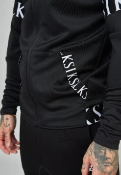 SikSilk Dynmic Zip Through Hoodie - Sweater Met Rits - Black -Herenkledingwinkel f0208d60f3db4c37b2f9e6d2d77ad687