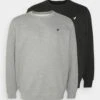 Pier One Plus Size 2 Pack - Sweater - Black/Mottled Grey -Herenkledingwinkel f77ce5b70f724ed9bc6cfb5df2c735ab